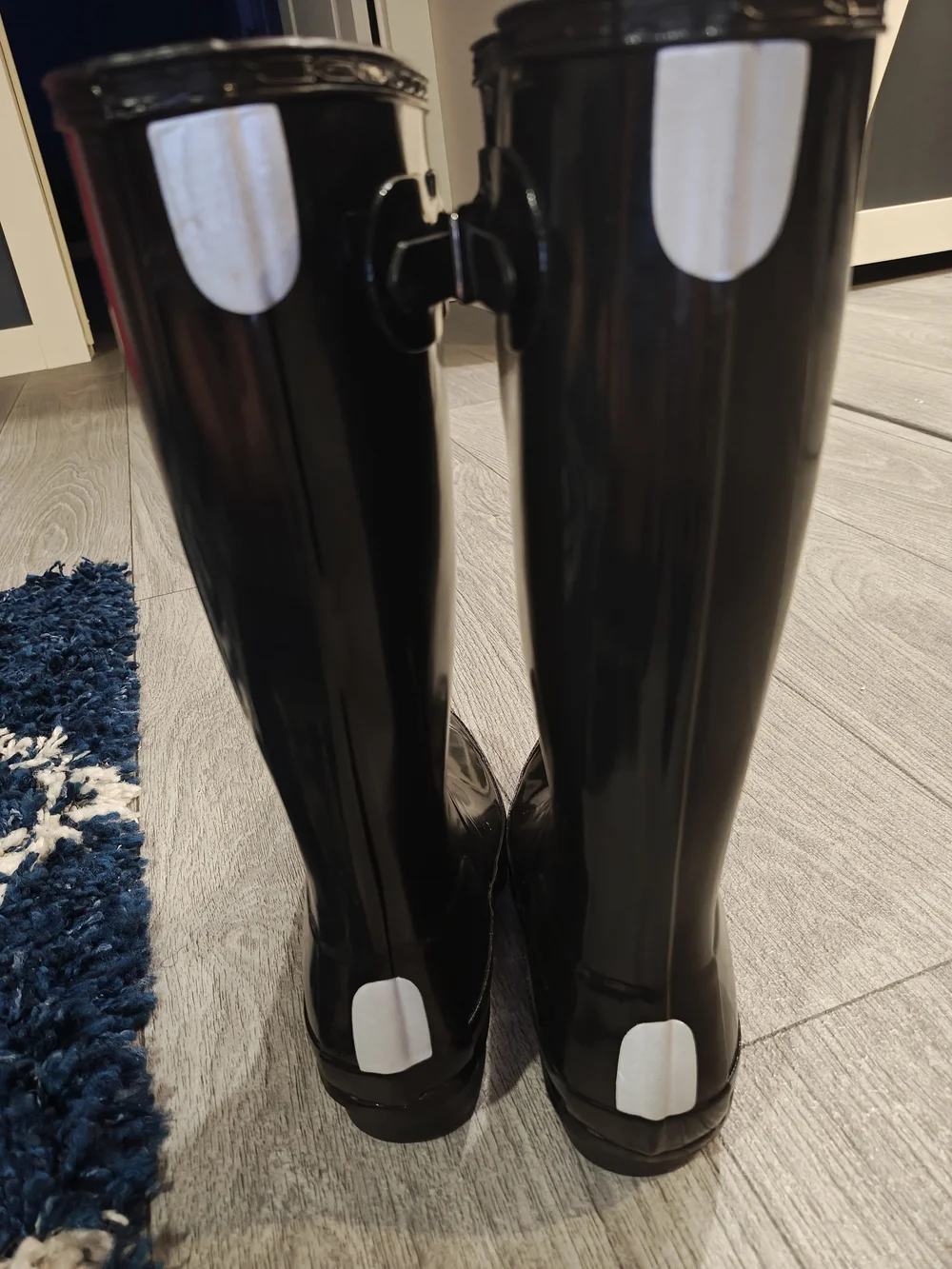 Hunter Women's Black Gloss Tall Rain Boots
